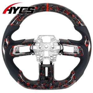 Maßgeschneidertes Geschmiedetes Carbonfaser Sportlenkrad für den <span class=keywords><strong>Ford</strong></span> Mustang GT GT500 Shelby GT350 EcoBoost Mach 1 – Innenraumzubehör - Product Image 1