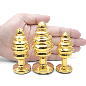 Mejor venta de sexo juguete de metal de oro rosca tapón <span class=keywords><strong>anal</strong></span> - Product Image 4