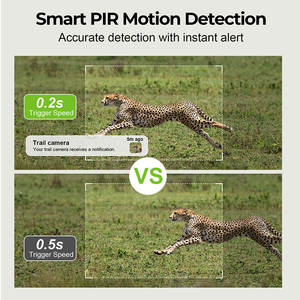 Kamera berburu inframerah satwa liar tahan air, kamera pelacak gerakan GPS malam tersembunyi HD 4G 4MP 1080P untuk 4g - Product Image 5