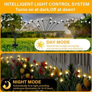 Lampe de jardin LED extérieure étanche IP65 en PVC, à effet oscillant, avec 6, 8 ou 10 LED, alimentée par énergie solaire pour allées et terrains. - Product Image 6