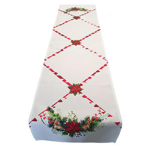 ผ้าปูโต๊ะลายเกล็ดหิมะตกแต่งโต๊ะนักวิ่งสีดำสีแดงสีเขียวพร้อมลายตารางตกแต่งโต๊ะลายคริสต์มาสเอลฟ์ - Product Image 5