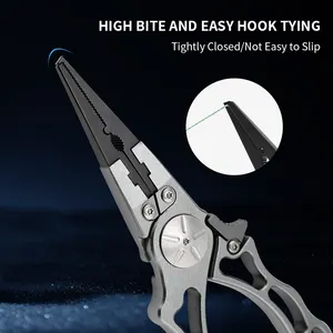 Multifunctional Fishing Accessories Fishing Line Cutter 6061 Aluminium Fishing Pliers Saltwater With Sheath Lanyard