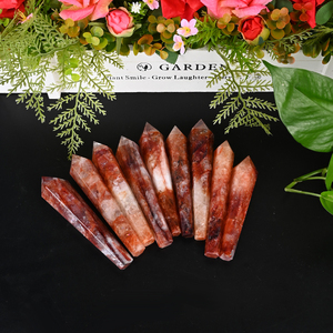 หินควอตซ์เฮมาโทอิดสีแดงธรรมชาติทรงหอกขัดเงา สำหรับเป็นของขวัญทางจิตวิญญาณ - Product Image 4