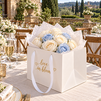 Sac en papier personnalisé avec logo pour bouquet de mariage, emballage de cadeaux floraux sur mesure et décorations de cérémonie