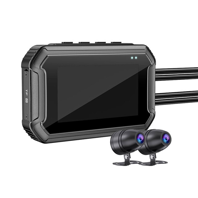Video Recorder Rear View Dash Cam for Motorcycle 3" 1080P Recorder Loop Recording WiFi Motorcycle Recorder