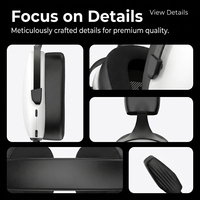 Headset Gaming Berkabel Audiophile Dinamis Kulit Over-Ear Driver Suara Hi-Fi Latensi Rendah IPX4 Tahan Air untuk Perjalanan Ponsel