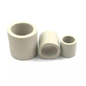 Ceramic Random Tower Packing Glazed Raschig Rings Ceramic Raschig Ring For Absorption Towers