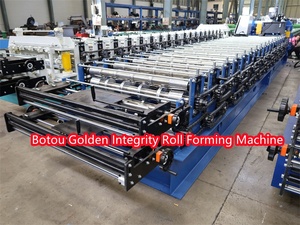 Venta directa de fábrica Venta caliente Azulejo de metal de alta calidad Hoja de techo de acero firme Azulejo esmaltado Hoja de techo Máquina formadora de rollos - Product Image 3