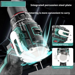 Perceuse à percussion multifonctionnelle sans balais, compatible OEM, pour le bricolage, avec batterie au lithium DHP-168, vitesse variable - Product Image 5