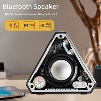 Haut-parleur sans fil portable de bureau Hi-Fi en forme de petit canon en acier, avec basses puissantes et son triangulaire de haute qualité