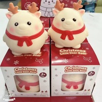Squishy géant de Noël en forme de renne, à remontée lente, jouets à presser, en stock, emballé en coffret cadeau