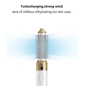 Spazzola <span class=keywords><strong>Asciugacapelli</strong></span> Ionica Professionale 5-in-1 con Testine Intercambiabili <span class=keywords><strong>Pettine</strong></span> ad Aria Calda per Capelli Ricci - Uso Domestico e Alberghiero - Product Image 2