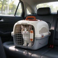 Cage de transport portable pour animaux de compagnie, compatible avion, pour voyage et voiture, style spatial, pour chiens et chats
