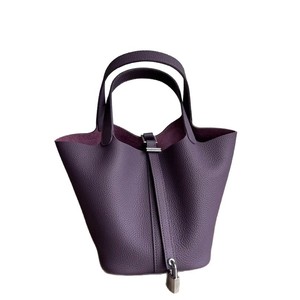 <span class=keywords><strong>Borsa</strong></span> a secchiello impermeabile con chiusura aperta con motivo a litchi per <span class=keywords><strong>donna</strong></span> 2025 nuova tendenza alla moda di fascia alta, <span class=keywords><strong>piccola</strong></span> e Versatile - Product Image 5