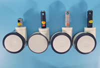 Qualité fiable 5 pouces 125mm Pu roue hôpital meubles lit roues serrure centrale roulette médicale