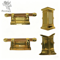 TX-001 #   Accesorios de Esquinas para Ataúdes de Plástico de Alta Calidad Estilo Americano, Decoración Dorada/Plateada, Herrajes Funerarios