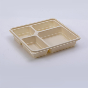 Disposable Cornstarch Square Food Container Biodegradable Salad Lunch Box Packaging Plastic Box Pvc Plastic Box