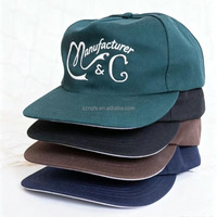 Casquette 5 panneaux non structurée personnalisée avec broderie, patch, en sergé de coton, profil bas, style vintage vieilli – Fabricant