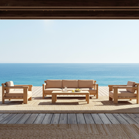 Modernes Luxus-Aluminium-Outdoor-Sofa-Set 4-teilig Komfortabel Wetterbeständig für Hotel Wohnzimmer & Innenhof-Nutzung