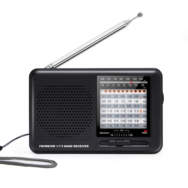Factory Supply Customized CE& ROHS Portable Pocket Shortwave Am Fm Mw Sw 10 Band Digital Radio