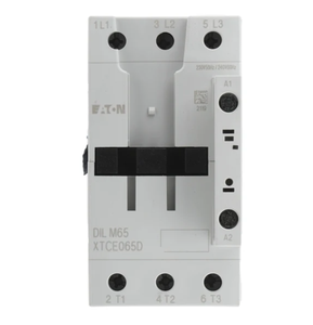 Contactor reversible para control de motor, 30 kW, bobina 230 V CA, contactos 65 A, 400 V CA, 230 V CA, 3 polos, 3 NO. Serie DILM <span class=keywords><strong>DILM65</strong></span> Hecho en EE. UU. - Product Image 1