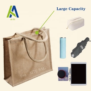 Borsa Tote in juta stampata su misura per vendita a caldo con stampa personalizzata Design per damigella d'onore di piccole dimensioni - Product Image 3