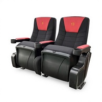 LEADCOM LS-8605 Fauteuil de cinéma commercial moderne en tissu de luxe avec fonction bascule intégrale