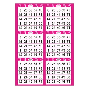 Papier de loterie à livraison rapide, impression numérique, papier pour jeux de numéros, cartes de bingo en gros pour personnalisation - Product Image 4