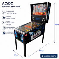 Vente chaude : Machine de flipper virtuelle rétro à pièces de monnaie de 32 pouces, jeu de flipper électronique, 4K, 66/96/1220 jeux pour les enfants de 6 ans et plus