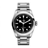 Montre chronographe mécanique entièrement automatique pour homme, vente en gros directe d'usine, boîtier en acier inoxydable, verre saphir