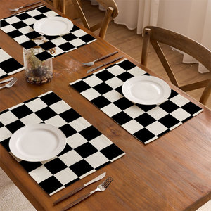New Arrival American Washable Striped Pattern <strong>Table</strong> Cloth Mat Polyester <strong>Placemat</strong> for <strong>Dining</strong> <strong>Table</strong> - Product Image 3