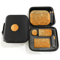 Moulin à tabac en métal de haute qualité, Logo personnalisé de luxe, herbe à tabac, plateau de roulement carré vierge, ensemble d'accessoires de roulement