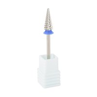 Fraise à ongles professionnelle en carbure de tungstène à coupe croisée, forme conique, avec déflecteur anti-poussière, pour la pose de gel et le retrait de gel en salon