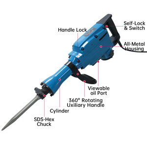 Martillo Demoledor Eléctrico RYNEX de 1500W para Concreto de Uso Rudo al por Mayor - Product Image 5