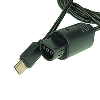 Câble adaptateur USB C vers N64, mâle vers mâle, 1,8 m, gaine en PVC tressée blindée, cordon de manette de console de jeu pour jeux rétro