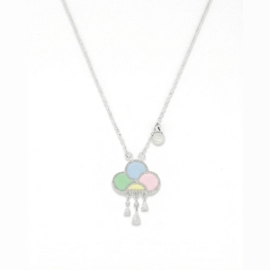 [ Hong Kong International Jewellery Show ] Whimsical Air Balloon-Inspired Pastel Cloud Layered <b>Statement</b> <b>Necklace</b> with Enamel - Product Image 1