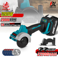Nouveau Type de Meuleuse d'Angle Électrique Sans Balai Sans Fil 390W 76mm Adaptable Batterie Makita 18V Polisseuse Portable Dérustrage Métal