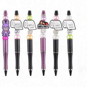 Materiale morbido Custom Silicone focale perline di perline <span class=keywords><strong>penna</strong></span> Chs <span class=keywords><strong>denti</strong></span> del bambino perline e Charms per penne top - Product Image 1