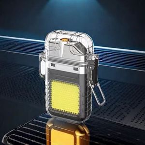 Rechargeable <b>Lighter</b> <b>Torch</b> Mini Keychain Outdoor Camping Lighting Plastic Minimalist Design Lithium Battery Included - Product Image 2