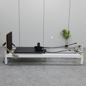 Paquete de reformador de Pilates SAERDE con soporte vertical, reformador de aluminio negro, máquina de Pilates plegable - Product Image 6