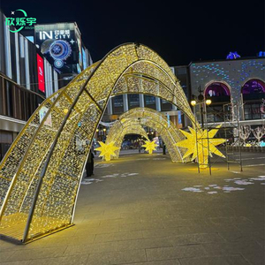Décoration de Noël, grande arche <span class=keywords><strong>LED</strong></span>, blanc chaud, grande étoile <span class=keywords><strong>filante</strong></span>, lumières Morif pour la décoration de parc, vacances - Product Image 2