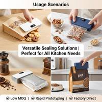 Scelleuse thermique portable OEM mini, logo personnalisé, scelleuse numérique pour emballages alimentaires, café, collations