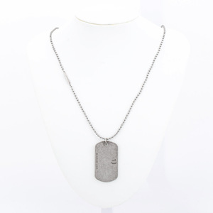 yunnique Shield Pendant Necklace <b>Titanium</b> Steel Unisex Fashion Sweater <b>Chain</b> Geometric Design Long Length - Product Image 3