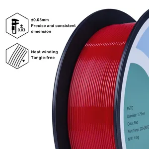 ZIRO Petg güçlü 3d Filament boyutlu 1kg biriktirme siyah Pla 3d yazıcı Filament açık tabela için 1.75mm