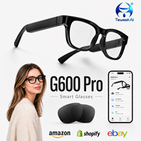 Lunettes de traduction IA G600 Pro : Interprétation simultanée, traduction conversationnelle, reconnaissance visuelle, stockage 32 Go, usage professionnel