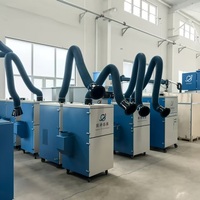 Collecteur de poussière industriel facile à déplacer, équipement de nettoyage de l'air pour la découpe laser, le meulage, en stock pour une livraison rapide.
