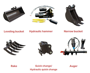 หัวคีบไฮดรอลิกสำหรับรถขุด 9 ตัน รับน้ำหนัก 420 กก. ผลิตในจีน สำหรับรถขุด Rhinoceros รวมชิ้นส่วนมอเตอร์หลัก - Product Image 3