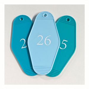 Design Custom Logo <b>Keychain</b> Classic Vintage Hotel and Motel Sign Acrylic Plastic with Zinc Alloy Metal for Numbers <b>Anime</b> Style - Product Image 1