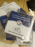Acrylique NFC Stand Tap Cartes de contrôle d'accès 213/215/216 Google Review Card Sticker