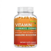 Gummies à croquer OEM/ODM pour adultes, stimulant immunitaire au zinc et à l'échinacée, force maximale, saveur orange